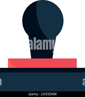 rubber stamp office work business equipment icon vector illustration Stock Vector