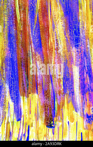 Abstract cracked neon painted texture Stock Photo