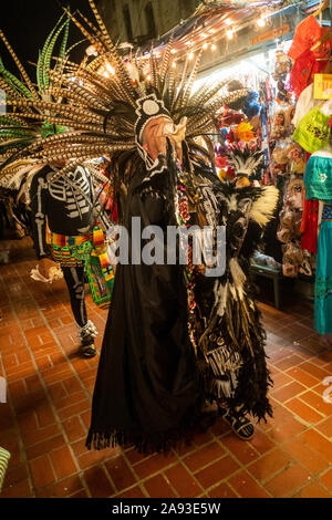 Procession, Day of the Dead festival at Olvera Street, downtown Los
