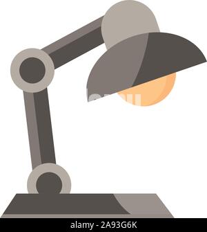 desk lamp office work business equipment icon vector illustration Stock Vector