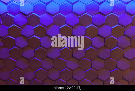 abstract background in the form of hexagonal tiles Stock Photo