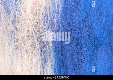 blue and white felt fabric texture as background Stock Photo