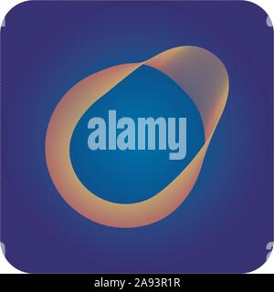 Abstract logo with the letter O. Stock Vector