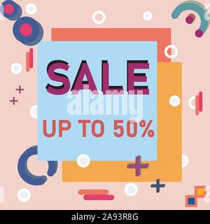 Sale banner template design. Vector illustration. Stock Vector