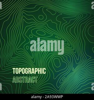 Topographic map colorful abstract background with contour lines Stock Vector