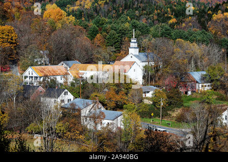 Charming village of Topsham, Vermont, USA. Stock Photo