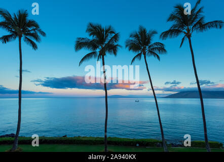 Kamaole One and Two beaches, Kamaole Beach Park; Kihei, Maui, Hawaii, United States of America Stock Photo