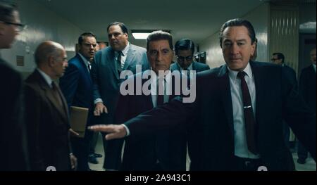 THE IRISHMAN, right: Al Pacino as Jimmy Hoffa, 2019. © Netflix