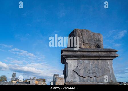 The Treaty Stone, Limerick, Ireland Stock Photo