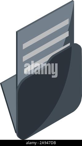 folder file technology hardware device computer vector illustration isometric Stock Vector