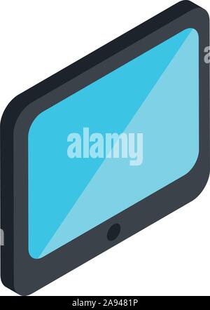 technology hardware device computer tablet vector illustration isometric Stock Vector