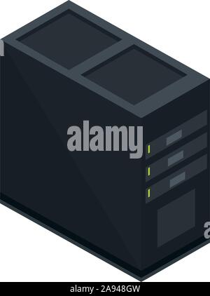 pc case unit technology hardware device computer vector illustration isometric Stock Vector