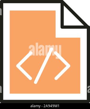 coding web development icon vector illustration line and fill Stock Vector