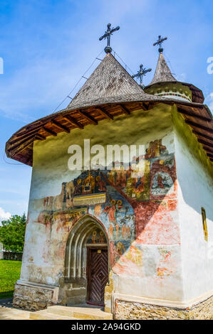 Church of the Holy Cross, 1487; Patrauti, Suceava County, Romania Stock Photo