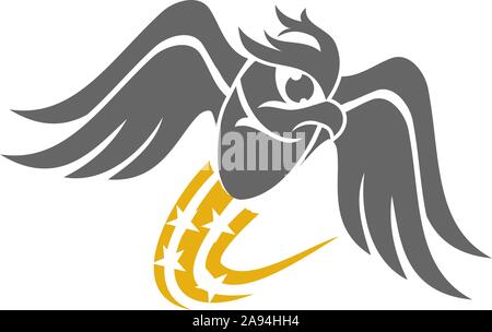 Owl Logo Design Vector Template Isolated Stock Vector