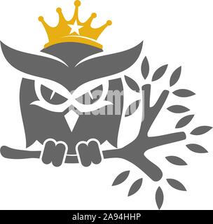 Owl Logo Design Vector Template Isolated Stock Vector