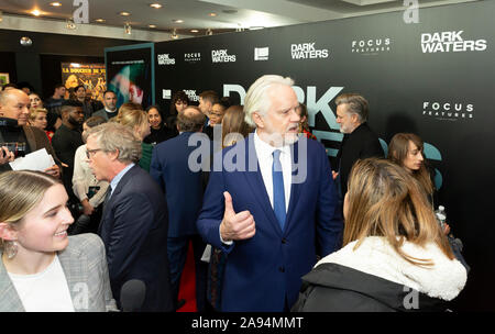 New York, NY - November 12, 2019: Tim Robbins wearing suit by Giorgio Armani attends premiere of Dark Waters at Walter Reade Theater at Lincoln Center Stock Photo