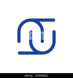 lines art linear linked logo for your business Stock Vector