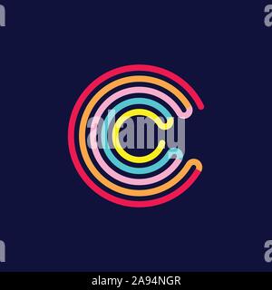 lines art linear linked logo for your business Stock Vector