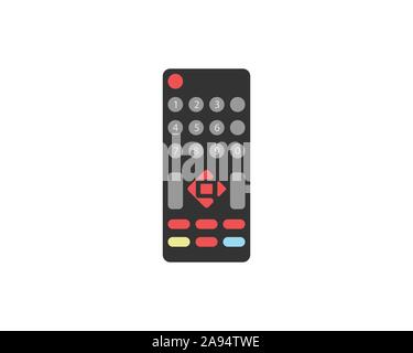 Television remote control in a flat style. Vector illustration. Stock Vector
