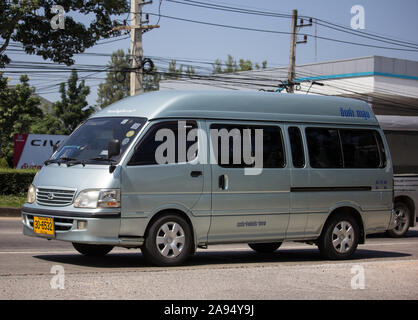 Chiangmai, Thailand -  October 22 2019: Private School van. Photo at road no.121 about 8 km from downtown Chiangmai, thailand. Stock Photo