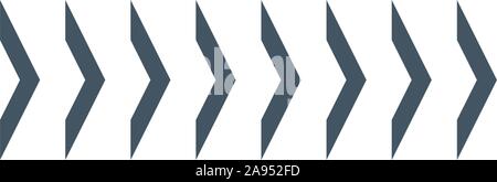 chevron right alignment arrows signs, Stock Vector illustration isolated on white background. Stock Vector