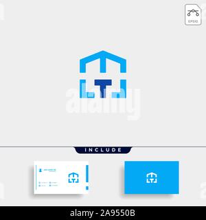 Letter T Home Logo Vector Design Symbol Stock Vector