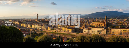 Florence from Piazzale Michelangelo. Panoramic image of Florence, Italy from the famous viewpoint overlooking the city.