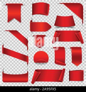 Big Set Blank Paper Banner Stock Vector