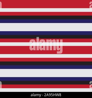 Classic Modern Stripe Pattern in Vector - This is a classic horizontal striped pattern suitable for shirt printing, textiles, jersey, jacquard pattern Stock Vector