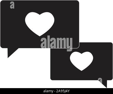 compassion icon on white background. flat style. speech bubble with heart icon for your web site design, logo, app, UI. compassion symbol. compassion Stock Vector