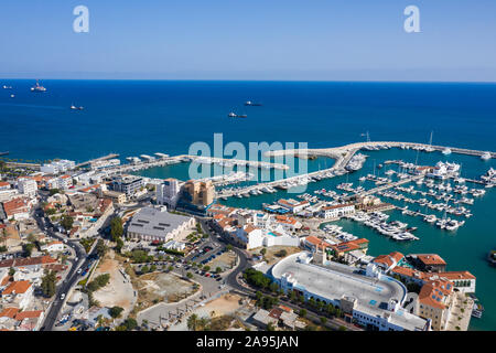 Aerial view of the new marina in Limassol, Cyprus Stock Photo