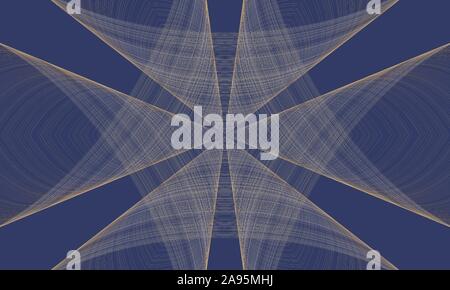 Abstract blue background with golden polygons. Vector illustration EPS10 Stock Vector