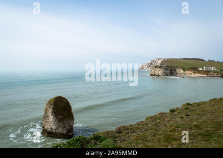 White cliffs near Freeport, Isle of Wight Stock Photo