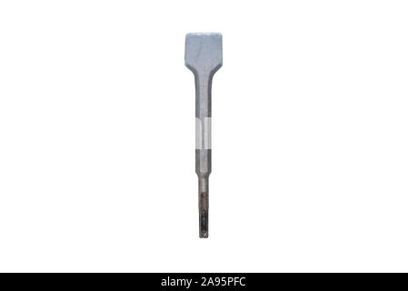 Replaceable concrete chisel, isolated on a white background with a clipping path. Stock Photo