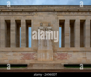 The Château-Thierry American Monument is memorial, dedicated in 1937, commemorating the achievements of US forces in WWI Stock Photo