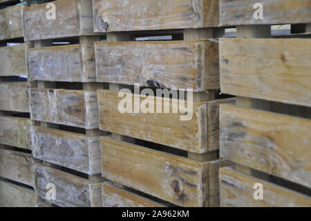 wooden crates Stock Photo