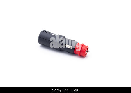 Car's cigarette lighter DIN plug for 12V socket. Car electric spare part. Stock Photo