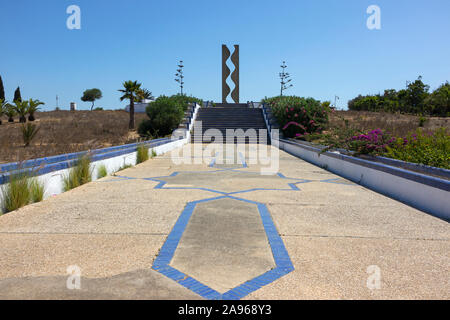 Asilah, Morocco-September 10, 2019: Art in the Kodya Sultan park in Asilah, Northern Morocco Stock Photo