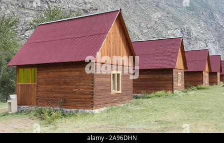 Wooden Camping Cabins Near Mountains Stock Photo 333289360 Alamy