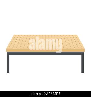 Illustration of Table isolated on white Background-Vector Illustration. Stock Vector