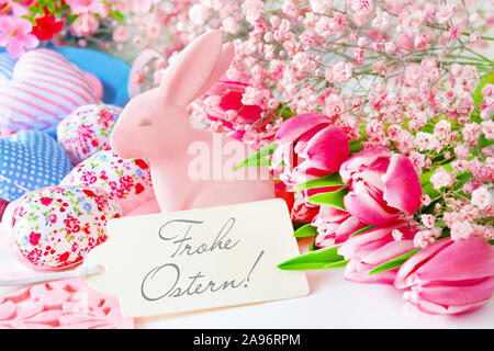 Frohe Ostern Happy Easter Stock Photo