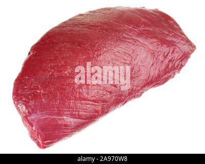 Ostrich Meat - Wild Game Meat on white Background Stock Photo