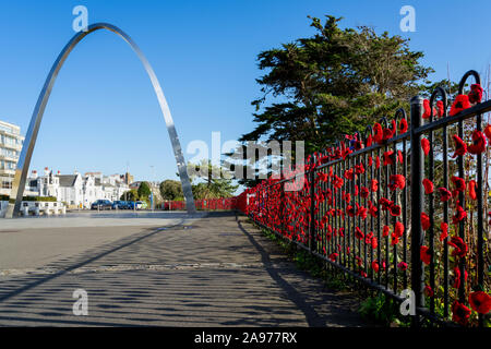 FOLKESTONE, KENT/UK - NOVEMBER 12 : View of the War Memorial square in Folkestone on November 12, 2019 Stock Photo