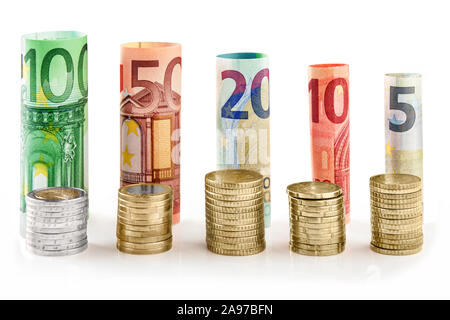 Euro against white background Stock Photo