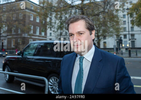 Robert Jenrick MP, Secretary of State for Housing, seen in Whitehall, London during ministerial duties near UK government offices. Stock Photo