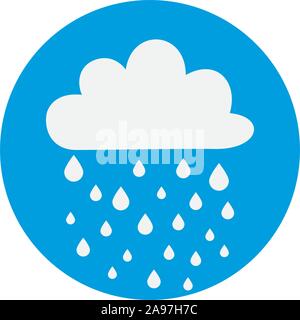 Simply flat cloud vector illustration. Cloud symbol for your design, web site, brand logo, app, UI, background. Trendy flat style with amazing color. Stock Vector