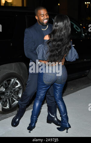 Kanye West and Kim Kardashian West attend the WSJ. Magazine 2019 Innovator Awards at MOMA on November 06, 2019 in New York City. Stock Photo