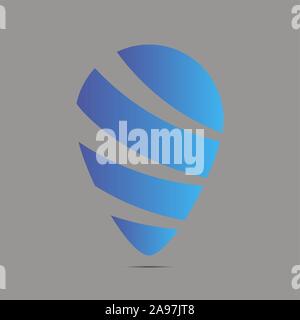 Simply but amazing vector geolocation map pin. good for show your place, destination or for brand logo. Flat design. From geotag set Stock Vector