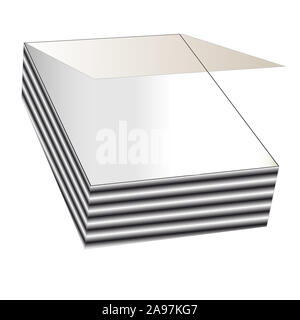 Writing pad on white background Stock Photo